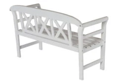 VILLANA Gartenbank, Weiß, Akazienholz, 128 X 54 X 81 Cm, 2 Personen -Gartenmoebel Verkaufs-Shop 3 13853.jpg
