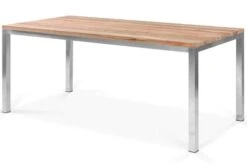 OUTFLEXX Esstischgarnitur, Edelstahl / FSC-Teak, Tisch 180 X 90 Cm, 6 Multipositionssessel, Silber 12 OUTFLEXX Esstischgarnitur, Edelstahl / FSC-Teak, Tisch 180 X 90 Cm, 6 Multipositionssessel, Silber -Gartenmoebel Verkaufs-Shop 3 17290.jpg