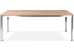 OUTFLEXX Esstischgarnitur, Edelstahl / FSC-Teak, Tisch 200 X 100 Cm, 6 Freischwinger Padded, Schwarz -Gartenmoebel Verkaufs-Shop 3 17300.jpg