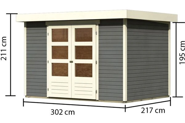 KARIBU Gartenhaus Askola 4, Fichtenholz 19 Mm, Pultdach 5 KARIBU Gartenhaus Askola 4, Fichtenholz 19 Mm, Pultdach – Bild 3