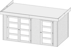 KARIBU Gartenhaus Mühlentrup, Fichtenholz 19 Mm, Flachdach 7 KARIBU Gartenhaus Mühlentrup, Fichtenholz 19 Mm, Flachdach -Gartenmoebel Verkaufs-Shop 3 18037 2.jpg