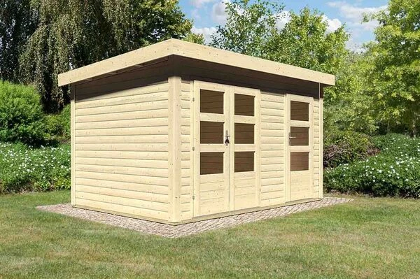 KARIBU Gartenhaus Schönbuch, Fichtenholz 38 Mm, Naturbelassen 5 KARIBU Gartenhaus Schönbuch, Fichtenholz 38 Mm, Naturbelassen – Bild 3