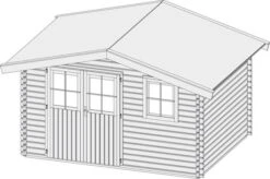 KARIBU Gartenhaus Felsenau, Fichtenholz 40 Mm, Naturbelassen 6 KARIBU Gartenhaus Felsenau, Fichtenholz 40 Mm, Naturbelassen -Gartenmoebel Verkaufs-Shop 3 18044 3.jpg