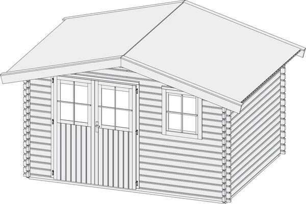 KARIBU Gartenhaus Felsenau, Fichtenholz 40 Mm, Naturbelassen 4 KARIBU Gartenhaus Felsenau, Fichtenholz 40 Mm, Naturbelassen – Bild 3