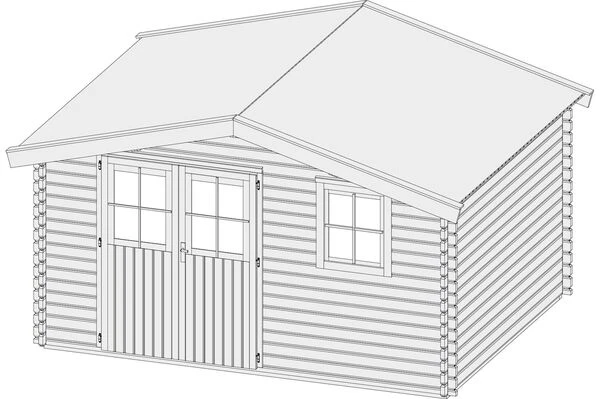 KARIBU Gartenhaus Felsenau, Fichtenholz 40 Mm, Naturbelassen 5 KARIBU Gartenhaus Felsenau, Fichtenholz 40 Mm, Naturbelassen – Bild 3