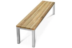 OUTFLEXX Gartenbank, Edelstahl/recyceltes FSC®-Teak, 160x40x45cm, Rustikal Gebürstet 10 OUTFLEXX Gartenbank, Edelstahl/recyceltes FSC®-Teak, 160x40x45cm, Rustikal Gebürstet -Gartenmoebel Verkaufs-Shop 3 18316.jpg