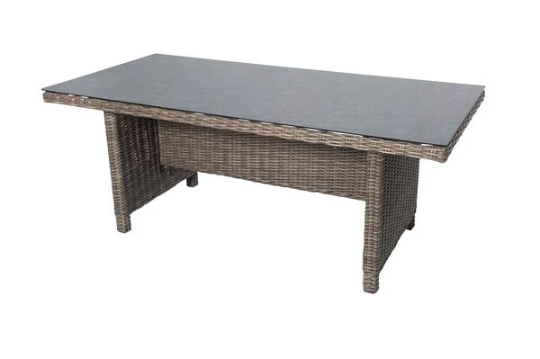 OUTFLEXX Dining Set, Grau, Polyrattan, Tisch 200 X 95 Cm, 6 Sessel, Verstellbar 5 OUTFLEXX Dining Set, Grau, Polyrattan, Tisch 200 X 95 Cm, 6 Sessel, Verstellbar – Bild 3