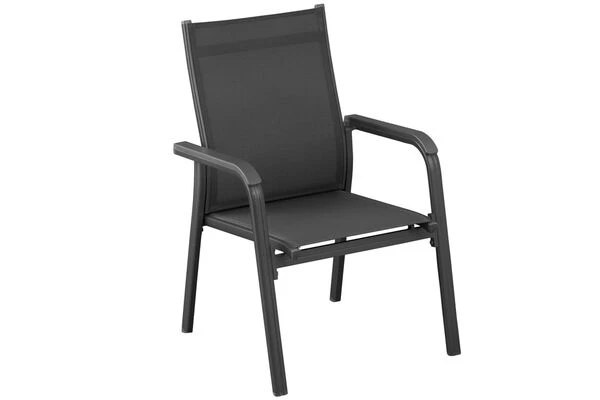 KETTLER BasicPlus Sitzgruppe, Anthrazit, Alu/Textilene, Tisch 180/240x100cm, 4 Stapel-, 2 Multipositionssessel 5 KETTLER BasicPlus Sitzgruppe, Anthrazit, Alu/Textilene, Tisch 180/240x100cm, 4 Stapel-, 2 Multipositionssessel – Bild 3