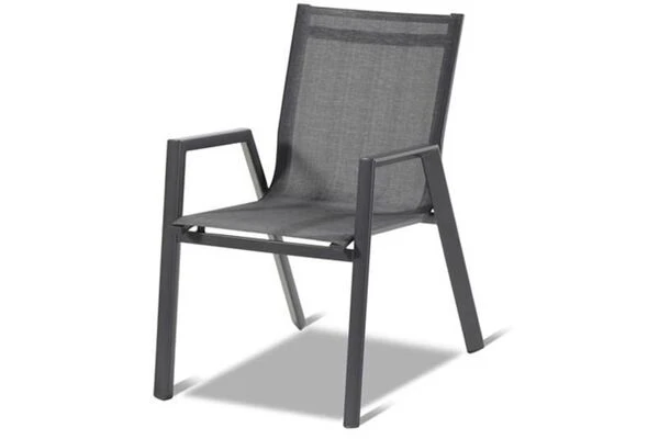 HARTMAN Aruba Esstischgarnitur, Xerix, Alu/Textilene, Tisch 180/240x100cm, 6 Stapel-, 2 Multipositionssessel 5 HARTMAN Aruba Esstischgarnitur, Xerix, Alu/Textilene, Tisch 180/240x100cm, 6 Stapel-, 2 Multipositionssessel – Bild 3