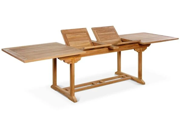 OUTFLEXX Esstischgarnitur, Teakholz, Ausziehtisch 195/295 X 90 Cm, 8 Armlehnensessel, Inkl. Polster 5 OUTFLEXX Esstischgarnitur, Teakholz, Ausziehtisch 195/295 X 90 Cm, 8 Armlehnensessel, Inkl. Polster – Bild 3