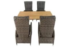 OUTFLEXX Esstischgarnitur, Edelstahl/recyceltes FSC-Teak, Tisch 160x90 Cm, 4 Hochlehner- Diningsessel, A-Gestell 24 OUTFLEXX Esstischgarnitur, Edelstahl/recyceltes FSC-Teak, Tisch 160x90 Cm, 4 Hochlehner- Diningsessel, A-Gestell -Gartenmoebel Verkaufs-Shop 3 19374.jpg