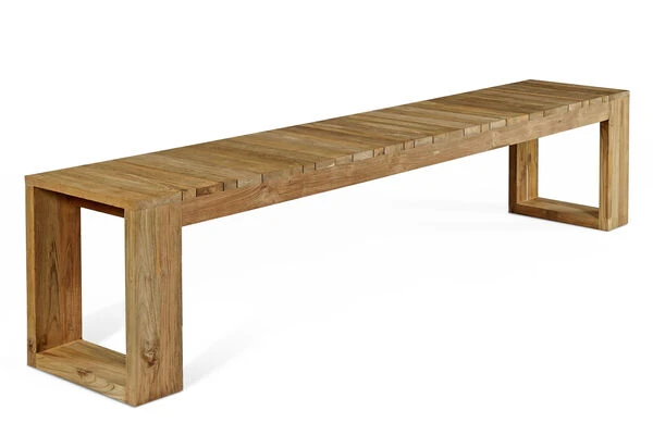 OUTFLEXX Anok Bank, Natur, Recycled FSC®-Teak, 200x40x45cm 3 OUTFLEXX Anok Bank, Natur, Recycled FSC®-Teak, 200x40x45cm