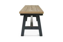 OUTFLEXX Belanda Bank, Dark Grey/natur, Alu/recycled FSC®-Teak, 200x40x45cm, Rustikal Gebürstet, A-Gestell 8 OUTFLEXX Belanda Bank, Dark Grey/natur, Alu/recycled FSC®-Teak, 200x40x45cm, Rustikal Gebürstet, A-Gestell -Gartenmoebel Verkaufs-Shop 3 20322.jpg