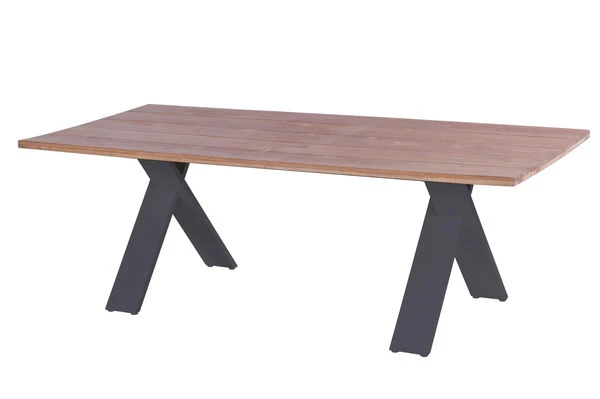 HARTMAN Xanadu / Aruba Set, Xerix/anthrazit, Alu/Teakholz, 8 Multipos, Teakarmlehnen, 220x100cm 5 HARTMAN Xanadu / Aruba Set, Xerix/anthrazit, Alu/Teakholz, 8 Multipos, Teakarmlehnen, 220x100cm – Bild 3