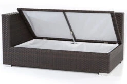 OUTFLEXX 2-Sitzer Ecksofa, Braun, Polyrattan, 145x85x70cm, Armlehne Re, Inkl. Kissen, Wasserfeste Kissenbox -Gartenmoebel Verkaufs-Shop 3 2393 4 BOX.jpg