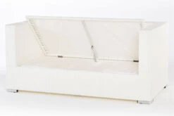 OUTFLEXX 2-Sitzer Sofa, Weiß, Polyrattan, 152x85x70cm, Inkl. Polster, Wasserfeste Kissenbox -Gartenmoebel Verkaufs-Shop 3 2511 2 BOX.jpg