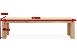 OUTFLEXX Sitzbank, Natur, Recyceltes SLVK-Teakholz, 170 X 40 X 45 Cm 13 OUTFLEXX Sitzbank, Natur, Recyceltes SLVK-Teakholz, 170 X 40 X 45 Cm -Gartenmoebel Verkaufs-Shop 4 13424 3.jpg