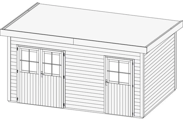 KARIBU Gartenhaus Mattrup, Fichtenholz 28 Mm, Flachdach 6 KARIBU Gartenhaus Mattrup, Fichtenholz 28 Mm, Flachdach – Bild 4