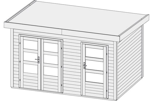 KARIBU Gartenhaus Schönbuch, Fichtenholz 38 Mm, Naturbelassen 6 KARIBU Gartenhaus Schönbuch, Fichtenholz 38 Mm, Naturbelassen – Bild 4