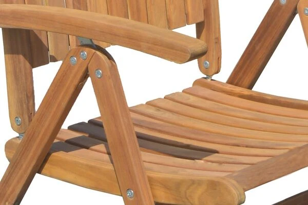 OUTFLEXX Esstischgarnitur, Natur, FSC-Akazienholz, Tisch 160 X 90 Cm, 4 Klappsessel 6 OUTFLEXX Esstischgarnitur, Natur, FSC-Akazienholz, Tisch 160 X 90 Cm, 4 Klappsessel – Bild 4