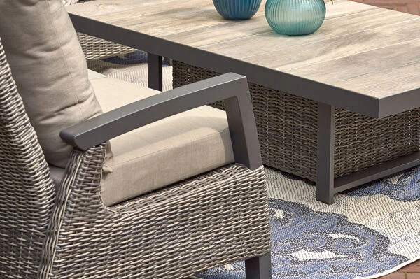 SIENA GARDEN Corido 2-Sitzer Sofa, Charcoal, Alu / Gardino®-Geflecht, 136x83x88 Cm, Armlehne Links 6 SIENA GARDEN Corido 2-Sitzer Sofa, Charcoal, Alu / Gardino®-Geflecht, 136x83x88 Cm, Armlehne Links – Bild 4