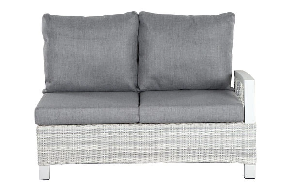 SIENA GARDEN Corido 2-Sitzer Sofa, Ice Grey, Alu / Gardino®-Geflecht, 136x83x88 Cm, Armlehne Links 6 SIENA GARDEN Corido 2-Sitzer Sofa, Ice Grey, Alu / Gardino®-Geflecht, 136x83x88 Cm, Armlehne Links – Bild 4
