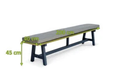 OUTFLEXX Belanda Bank, Dark Grey/natur, Alu/recycled FSC®-Teak, 200x40x45cm, Rustikal Gebürstet, A-Gestell 9 OUTFLEXX Belanda Bank, Dark Grey/natur, Alu/recycled FSC®-Teak, 200x40x45cm, Rustikal Gebürstet, A-Gestell -Gartenmoebel Verkaufs-Shop 4 20322.jpg