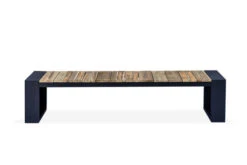 OUTFLEXX Kona Bank, Dark Grey/natur, Alu/recycled FSC®-Teak, 200x40x45cm, Rustikal Gebürstet, U-Gestell -Gartenmoebel Verkaufs-Shop 4 20329.jpg