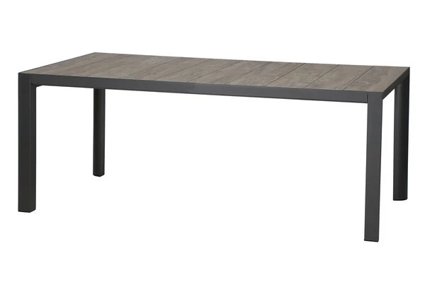 SIENA GARDEN Velia / Silva Dining Set, Anthrazit/washed Grey, Alu/Ranotex/Keramik, 6 Sessel, Tisch 180 X 100 Cm 6 SIENA GARDEN Velia / Silva Dining Set, Anthrazit/washed Grey, Alu/Ranotex/Keramik, 6 Sessel, Tisch 180 X 100 Cm – Bild 4