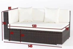 OUTFLEXX 2-Sitzer Ecksofa, Braun, Polyrattan, 145x85x70cm, Armlehne Re, Inkl. Kissen, Wasserfeste Kissenbox -Gartenmoebel Verkaufs-Shop 4 2393 4 BOX.jpg