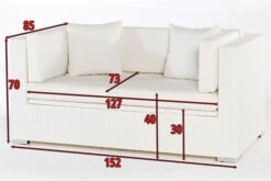 OUTFLEXX 2-Sitzer Sofa, Weiß, Polyrattan, 152x85x70cm, Inkl. Polster, Wasserfeste Kissenbox -Gartenmoebel Verkaufs-Shop 4 2511 2 BOX.jpg