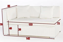 OUTFLEXX 2-Sitzer Ecksofa, Weiß, Polyrattan, 145x85x70cm, Armlehne Re, Inkl. Polster, Wasserfeste Kissenbox -Gartenmoebel Verkaufs-Shop 4 2511 4 BOX.jpg