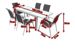 VILLANA Esstischgruppe, Silber/schwarz, Alu/Textil, Ausziehtisch 160/220 Cm, 6 Stapelstühle 18 VILLANA Esstischgruppe, Silber/schwarz, Alu/Textil, Ausziehtisch 160/220 Cm, 6 Stapelstühle -Gartenmoebel Verkaufs-Shop 5 13870.jpg