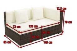 OUTFLEXX 2-Sitzer Ecksofa, Braun Marmoriert, Polyrattan, 145 X 85 X 70 Cm, Wasserfeste Kissenbox, Armlehne Li. -Gartenmoebel Verkaufs-Shop 5 15734 3 BOX.jpg