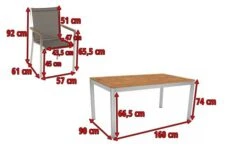 STERN Cardiff Esstischgarnitur, Taupe/silber, Edelstahl/Textil, 160 X 90 Cm, 4 Pers., FSC-Teakholz 13 STERN Cardiff Esstischgarnitur, Taupe/silber, Edelstahl/Textil, 160 X 90 Cm, 4 Pers., FSC-Teakholz -Gartenmoebel Verkaufs-Shop 5 16512.jpg