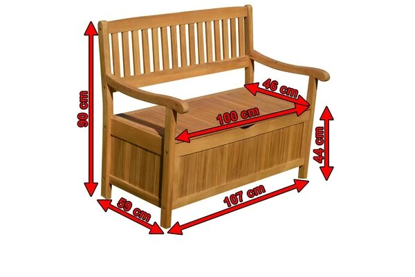 Ploß Aufbewahrungsbank, FSC-Akazie, 107 X 59 X 90 Cm, Inkl. Zinkbeschlägen 7 Ploß Aufbewahrungsbank, FSC-Akazie, 107 X 59 X 90 Cm, Inkl. Zinkbeschlägen – Bild 5