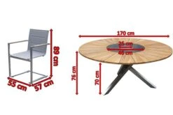 OUTFLEXX Sitzgruppe, Silber, Edelstahl/FSC-Teak, Ø 170 Cm, 6 Freischwinger, Inkl. Drehbarer Granitplatte + Eiskühler -Gartenmoebel Verkaufs-Shop 5 16571.jpg