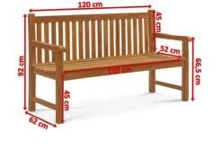 OUTFLEXX Ontario 2-Sitzer Gartenbank, Natur, Teakholz, 120x62x92cm, Fein Geschliffen -Gartenmoebel Verkaufs-Shop 5 18308.jpg