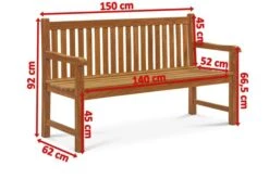 OUTFLEXX Ontario 3-Sitzer Gartenbank, Natur, Teakholz, 150x62x92cm, Fein Geschliffen -Gartenmoebel Verkaufs-Shop 5 18309.jpg