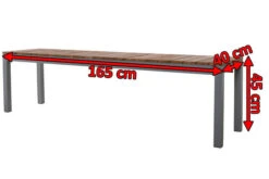 VILLANA Bank, Alu Pulverbeschichtet / FSC Akazienholz, 3 Personen, 165 X 40 X 45 Cm 14 VILLANA Bank, Alu Pulverbeschichtet / FSC Akazienholz, 3 Personen, 165 X 40 X 45 Cm -Gartenmoebel Verkaufs-Shop 5 18381.jpg