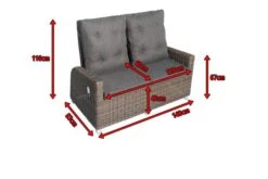 OUTFLEXX Dining 2-Sitzer Sofa, Grau, Polyrattan, 148 X 83 X 110 Cm, Stufenlos Verstellbar 16 OUTFLEXX Dining 2-Sitzer Sofa, Grau, Polyrattan, 148 X 83 X 110 Cm, Stufenlos Verstellbar -Gartenmoebel Verkaufs-Shop 5 18912.jpg