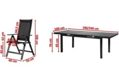 OUTFLEXX Premium Esstischgarnitur, OUTFLEXX® Anthrazit Matt, Alu/Textilene, Tisch 180/240x100cm, 8 Multipositionssessel 24 OUTFLEXX Premium Esstischgarnitur, OUTFLEXX® Anthrazit Matt, Alu/Textilene, Tisch 180/240x100cm, 8 Multipositionssessel -Gartenmoebel Verkaufs-Shop 5 19296.jpg