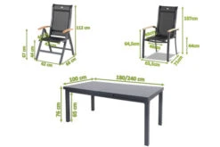 HARTMAN Alice Esstischgarnitur, Xerix, Alu/4x4 Textilen, Tisch 180/240x100cm, 4 Stapel-, 2 Multipositionssessel 19 HARTMAN Alice Esstischgarnitur, Xerix, Alu/4x4 Textilen, Tisch 180/240x100cm, 4 Stapel-, 2 Multipositionssessel -Gartenmoebel Verkaufs-Shop 5 19329.jpg