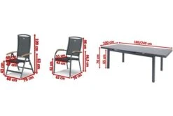 HARTMAN Raffaelo Sitzgruppe, Xerix, Alu/Textilene, Tisch 180/240x100cm, 4 Stapel-, 2 Multipositionssessel -Gartenmoebel Verkaufs-Shop 5 19353.jpg