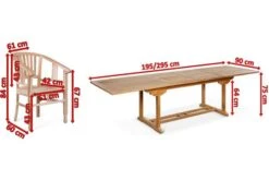 OUTFLEXX Esstischgarnitur, Teakholz, Ausziehtisch 195/295 X 90 Cm, 8 Armlehnensessel, Inkl. Polster 26 OUTFLEXX Esstischgarnitur, Teakholz, Ausziehtisch 195/295 X 90 Cm, 8 Armlehnensessel, Inkl. Polster -Gartenmoebel Verkaufs-Shop 5 19368.jpg