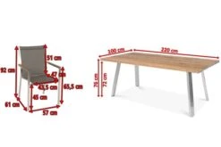 STERN Cardiff Esstischgruppe, Silber/taupe, Edelstahl/Teak, Tisch A-Gestell 220 X 100 Cm, 6 Stapelsessel 13 STERN Cardiff Esstischgruppe, Silber/taupe, Edelstahl/Teak, Tisch A-Gestell 220 X 100 Cm, 6 Stapelsessel -Gartenmoebel Verkaufs-Shop 5 19715.jpg