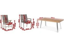 STERN Cardiff Set, Silber/silbergrau, Edelstahl/Teak, Tisch A-Gestell 220 X 100 Cm, 4 Stapel-, 2 Multipositionssessel 16 STERN Cardiff Set, Silber/silbergrau, Edelstahl/Teak, Tisch A-Gestell 220 X 100 Cm, 4 Stapel-, 2 Multipositionssessel -Gartenmoebel Verkaufs-Shop 5 19767.jpg