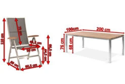 STERN Cardiff Esstischgruppe, Silber/silbergrau, Edelstahl/Teak, Tisch 200 X 100 Cm, 6 Multipositionssessel 14 STERN Cardiff Esstischgruppe, Silber/silbergrau, Edelstahl/Teak, Tisch 200 X 100 Cm, 6 Multipositionssessel -Gartenmoebel Verkaufs-Shop 5 19775.jpg