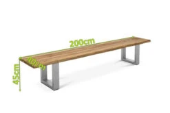 OUTFLEXX Bank, Natur, Edelstahl & Recycled FSC-Teak, 200x40x45cm, Baumkante 12 OUTFLEXX Bank, Natur, Edelstahl & Recycled FSC-Teak, 200x40x45cm, Baumkante -Gartenmoebel Verkaufs-Shop 5 20356.jpg