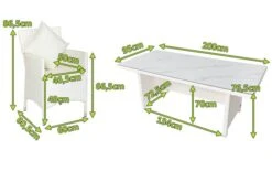 OUTFLEXX Dining Set, Weiß, Polyrattan, Tisch 200x95cm, Spraystone, 6mm, 6 Sessel -Gartenmoebel Verkaufs-Shop 5 20670.jpg